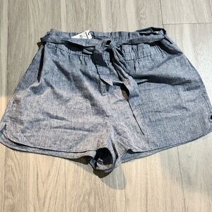 Express High Waist Blue Shorts